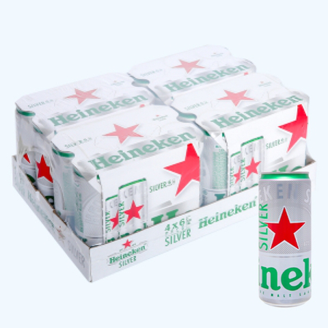 Khay 24 lon bia Heineken Silver 330ml