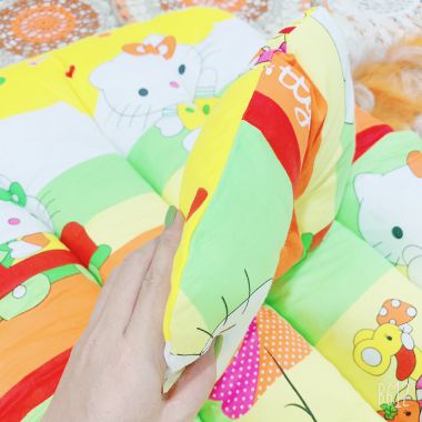 Bộ Gối Nệm Cotton Mềm Cho Bé Chống Lật,Đệm Ngủ Thông Minh Cho Bé Bông MICRO Siêu Mềm 44.85cm Nhiều Màu