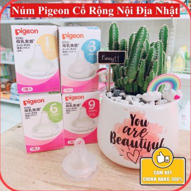 Núm Vú Pigeon Cổ Rộng Nội Địa Nhật