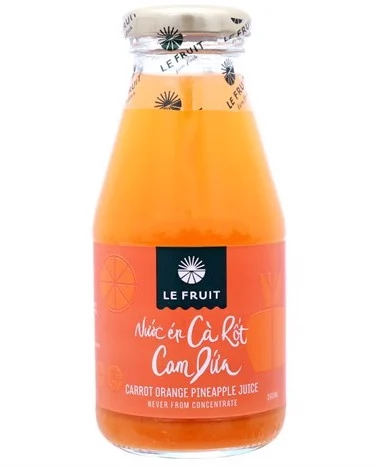 Nước cà rốt, cam và dứa Le Fruit (Chai 250ML)