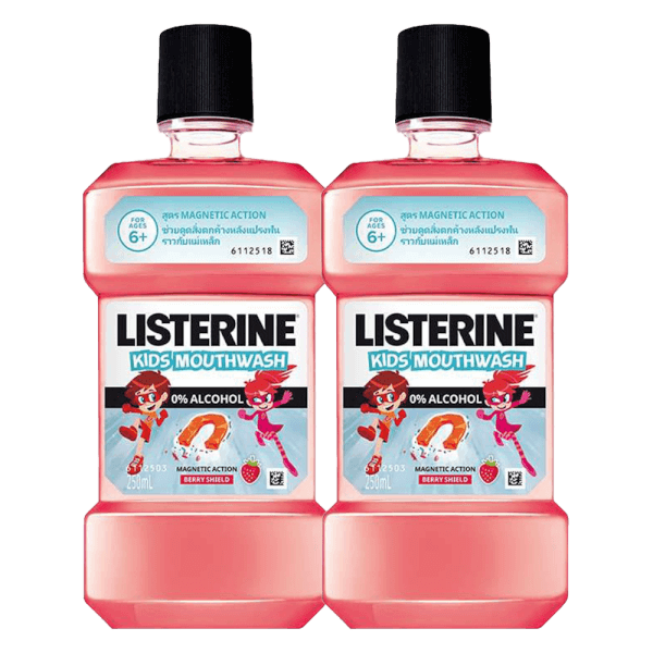 Combo 2 Nước súc miệng cho bé Listerine Kids Mouth Wash 250ml