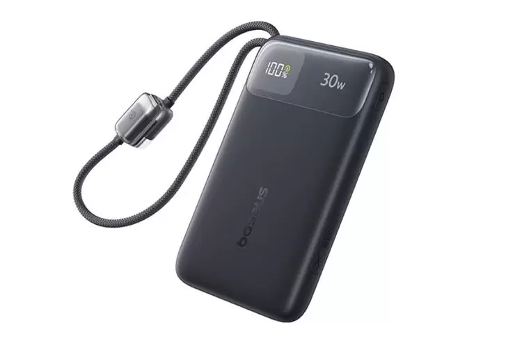 Pin sạc dự phòng 20000mAh Type C PD QC 3.0 30W Baseus Comet Pro E0027Y kèm Cáp Lightning và Type C