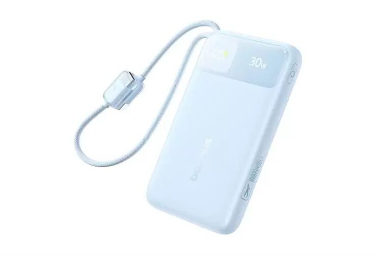 Pin sạc dự phòng 20000mAh Type C PD QC 3.0 30W Baseus Comet Pro E0027Y kèm Cáp Lightning và Type C