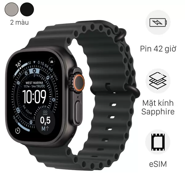 Apple Watch Ultra 3 GPS + Cellular 49mm viền Titanium dây Ocean