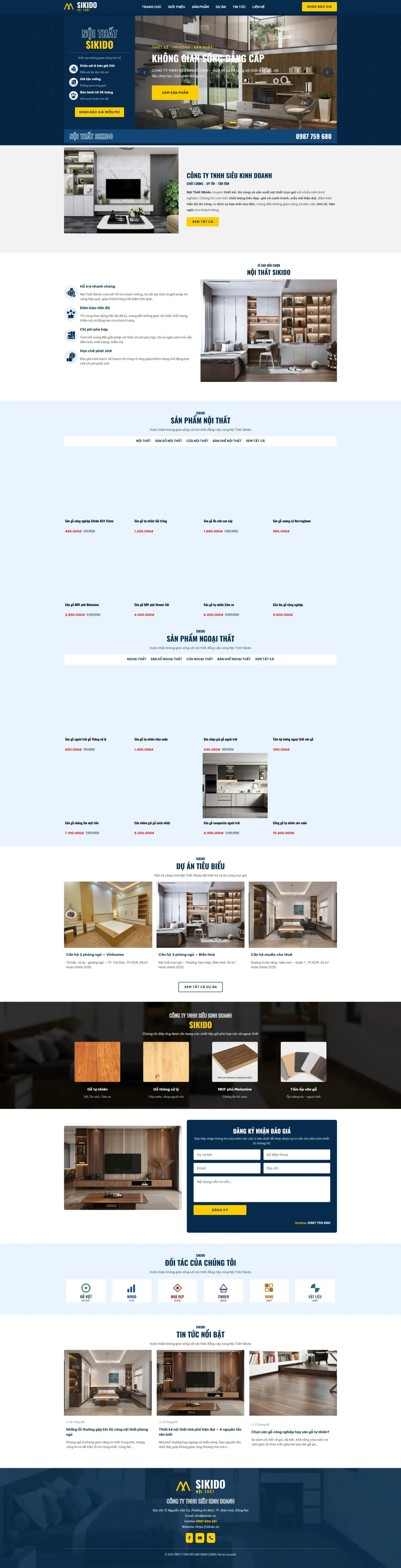 Website nội thất xây dựng - demo 108