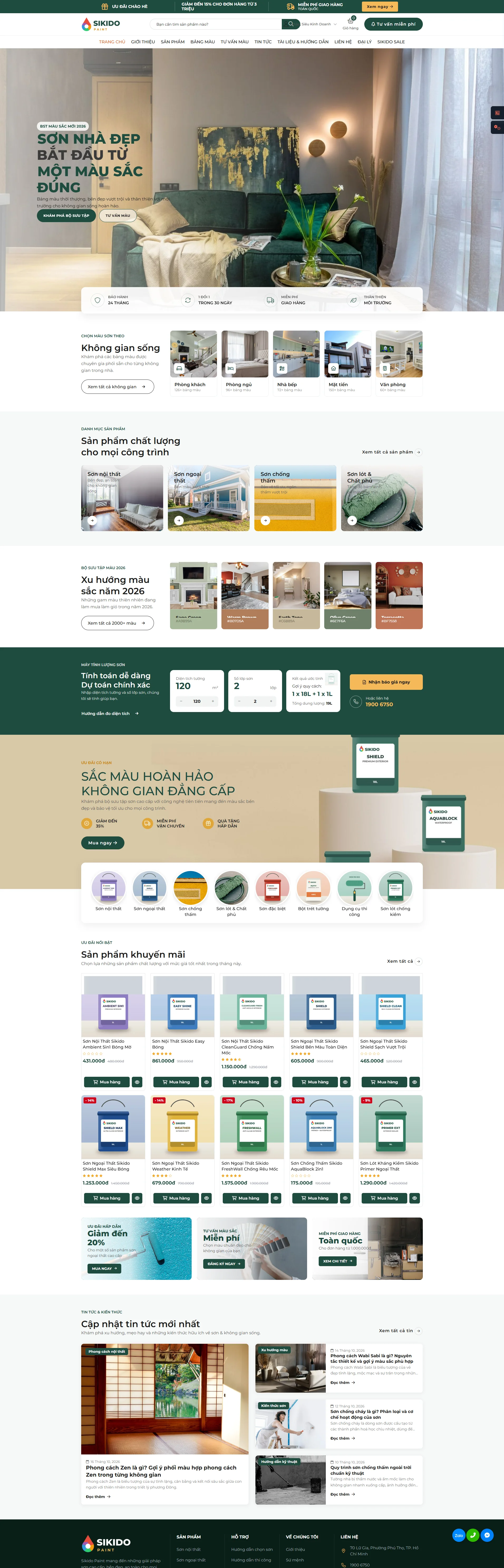 Giao diện web mẫu, template website đẹp | Sikido Web