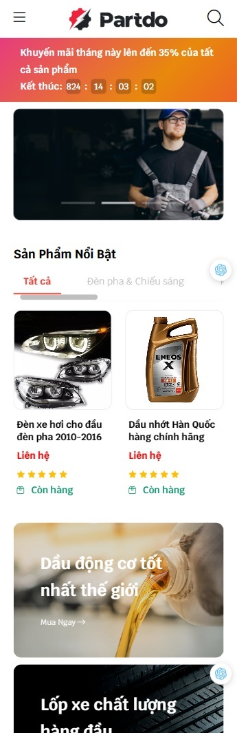 Image mobile of Phụ tùng ô tô xe máy - demo 36