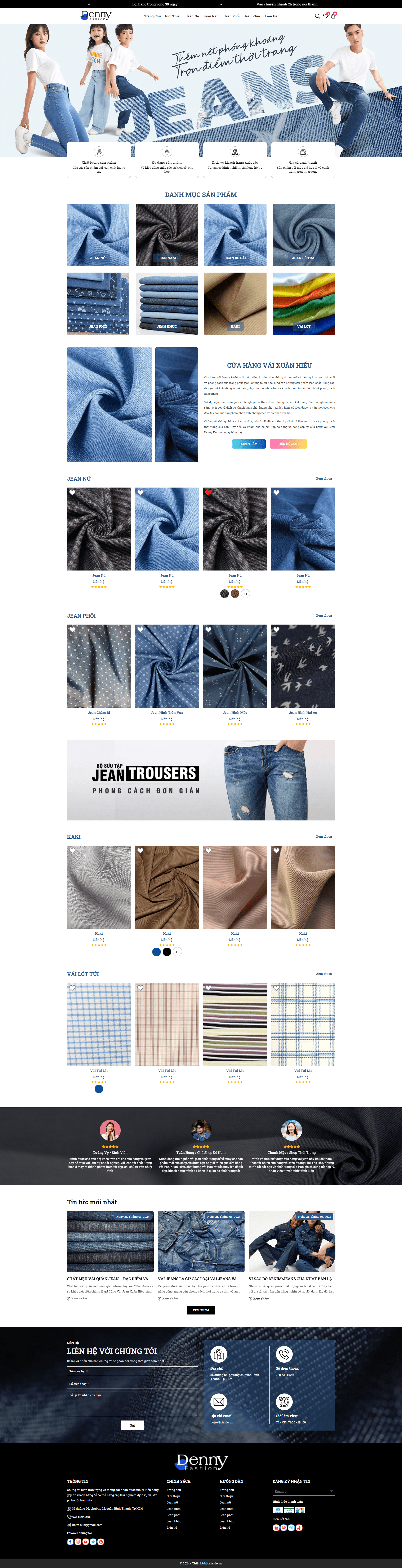 Website Cửa hàng phân phối vải Jean - demo 55