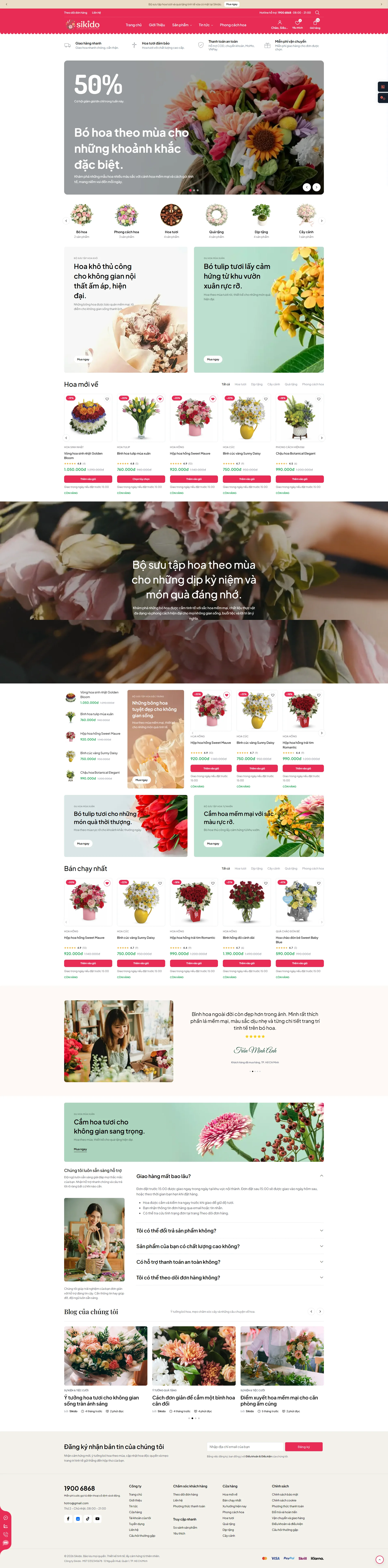 Giao diện web mẫu, template website đẹp | Sikido Web