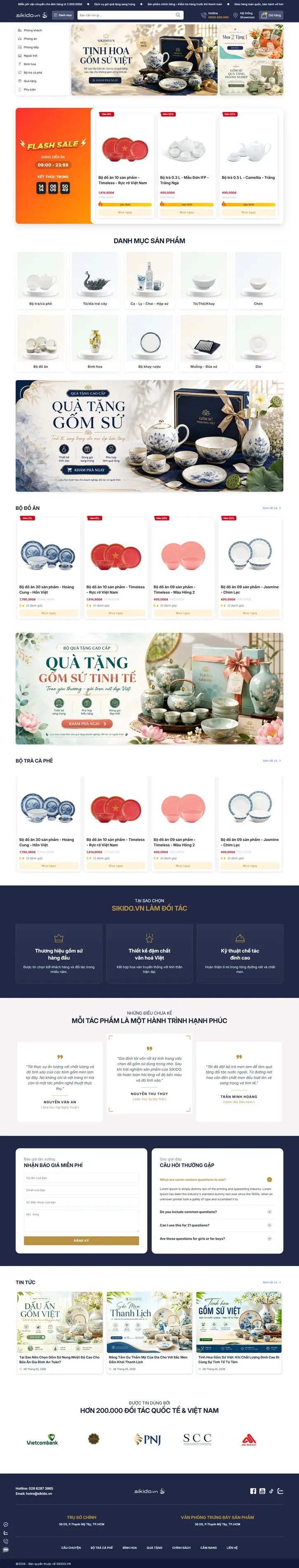 Website bán gốm sứ tách trà - demo 95