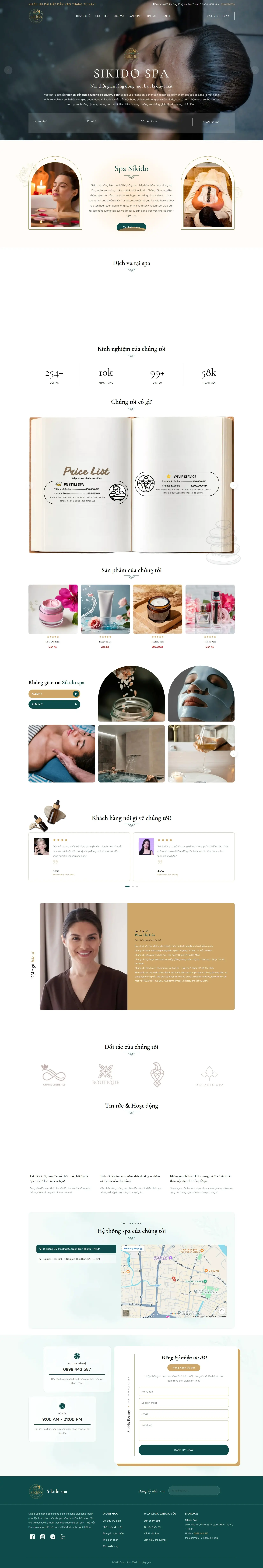 Website trung tâm spa cao cấp - demo 106