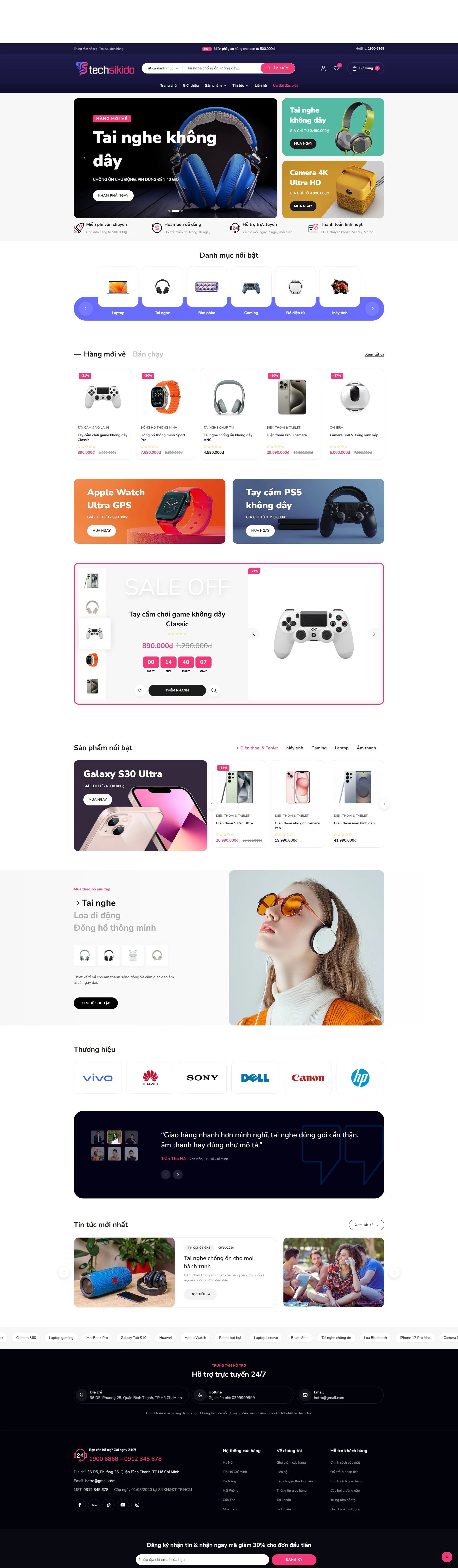 Giao diện web mẫu, template website đẹp | Sikido Web