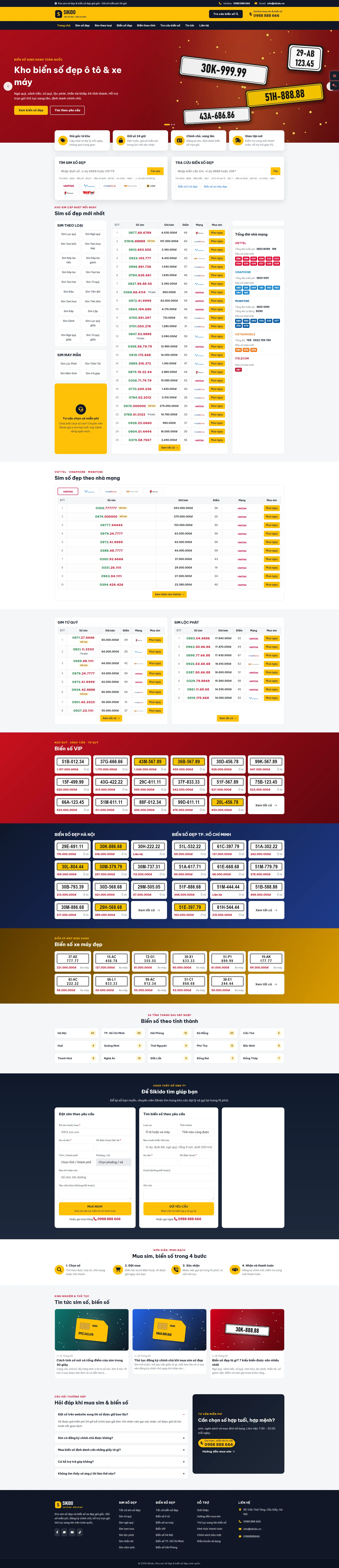 Website bán sim và biển số - demo 115